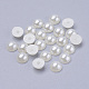 12mm blanc crème dôme demi rond acrylique imité cabochons de perles fit téléphone décoration X-OACR-H001-1-1