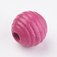 Natural Maple Wood Beehive Beads WOOD-Q030-48F-2