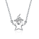 925 Sterling Silver Cubic Zirconia Pendant Necklaces NJEW-BB18710-1