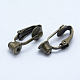 Brass Clip-on Earring Converters Findings KK-Q115-AB-2