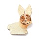 Оригами кролик эмалированная булавка JEWB-K004-33-2