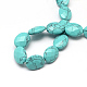 Facettes ovales turquoise synthétique brins de perles X-G-R303-14-2
