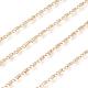 Real 18K Gold Plated Brass Bar Link Chains CHC-R126-08G-2