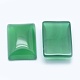 天然の緑の瑪瑙のカボション  染め＆加熱  長方形  18x13x5mm G-E491-D-01-2