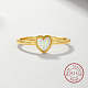 Anello da dito con cuore in opale sintetico melata FM4105-4-3
