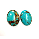 Dyed Synthetic Turquoise Oval Cabochons G-E294-04A-2