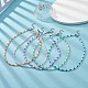 Glass Mushroom & Mixed Natural Gemstone Beads Necklaces NJEW-JN04286-6