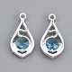 Faceted Glass Pendants GLAA-R204-B-06S-NF-2