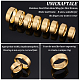 UNICRAFTALE 16pcs 8 Sizes Matte Gold Band Ring Stainless Steel Laser Inscription Plain Blank Finger Ring Metal Hypoallergenic Wedding Classical Ring with Velvet Pouches for Jewelry Making Gift RJEW-UN0002-50-5
