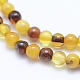 Perles d'ambre naturel brins G-P336-16-4mm-3