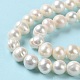 Fili di perle di perle d'acqua dolce coltivate naturali PEAR-E018-37-4