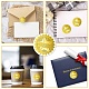 12 Sheets Self Adhesive Gold Foil Embossed Stickers DIY-WH0451-047-4