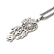 304 Stainless Steel Pendant Necklaces NJEW-H022-04P-2