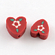 Heart Handmade Polymer Clay Beads CLAY-Q222-12-2