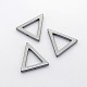 Non-Magnetic Synthetic Hematite Hollow Triangle Pendants G-J232-08-1