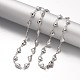 Heart 304 Stainless Steel Link Chain Necklaces NJEW-F195-23-P-2