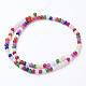 Glass Beads Strands GLAA-D085-4mm-2