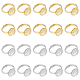 Hobbiesay Impostazioni dell'anello del setaccio in ottone regolabili in 20 colori KK-HY0003-21-1