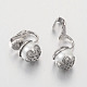 Round Glass Pearl Beads Clip-on Earrings EJEW-JE01775-2