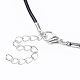 Воском хлопка ожерелье шнура материалы MAK-S032-1.5mm-B01-4