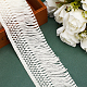 コットンレースリボンエッジトリミング  タッセルリボン  ミシンとブライダルの結婚式の装飾用  ホワイト  11cm SRIB-PH0001-16-7