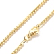 Brass Flower Link Chains Necklace for Women NJEW-P265-12G-1