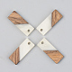 Colgantes de resina y madera de nogal RESI-S389-059A-C04-1