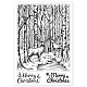 GLOBLELAND Christmas Forest Background Clear Stamps Deer in The Forest Silicone Clear Stamp Seals for Cards Making DIY Scrapbooking Photo Journal Album Decoration DIY-WH0167-56-1057-8
