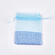 オーガンジーバッグ巾着袋  黄麻布  巾着袋  長方形  コーンフラワーブルー  17~18x12.4~13cm OP-T004-01B-05-2