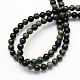 Ronds naturels verts perles de jaspe brins G-S189-01-6mm-2