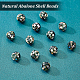 BENECREAT 12pcs Natural Abalone Round Shell Beads SSHEL-BC0001-24-4