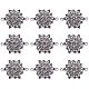 PandaHall 10 pcs Vintage Style Flower Tone Alloy Connectors Links for Jewelry Making TIBE-PH0001-13AS-NR-1