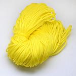 7 âmes intérieures cordes en polyester et spandex, couleur unie, pour la fabrication de bracelets en corde, jaune, 4~5mm, environ 109.36 yards (100m)/paquet, 420~500g / bundle