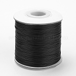 Gewachsten Polyester-Schnur, Perlenschnur, Schwarz, 0.5 mm, ca. 169.51~174.98 Yard (155~160m)/Rolle