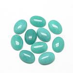 Natural White Jade Cabochons, Dyed, Oval, Turquoise, 18x13x5mm