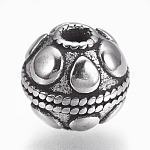 304 Stainless Steel Beads, Rondelle, Antique Silver, 9x8.5mm, Hole: 2mm