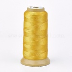 ポリエステル糸  カスタム織りジュエリー作りのために  ゴールド  0.7mm  約310m /ロール