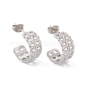 Серьги-гвоздики из нержавеющей стали марки 304 EJEW-G314-03A-P
