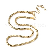 Ion Plating(IP) 304 Stainless Steel Round Snake Chain Necklace NJEW-D045-13G