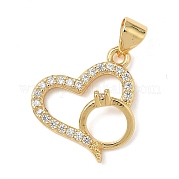 Латунные микро проложить кубического циркония подвески KK-Q068-20G