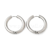 Серьги-кольца Huggie Hoop из нержавеющей стали 202 EJEW-O087-08N-P