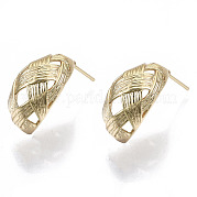 Brass Half Hoop Earrings KK-N232-110G-NF