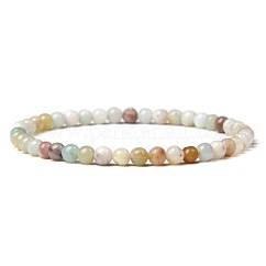 Bracciali elasticizzati in amazzonite naturale da 4 mm