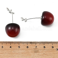 Ohrstecker aus Legierung und Kunstharz&nbsp;EJEW-T054-01