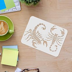Grandi modelli di stencil per pittura da disegno riutilizzabili in plastica&nbsp;DIY-WH0202-197