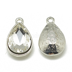 Ciondoli di vetro in lega&nbsp;PALLOY-T028-10x14mm-01