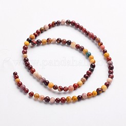 Rotondi Mookaite naturale filoni gemma tallone&nbsp;G-J333-06-4mm