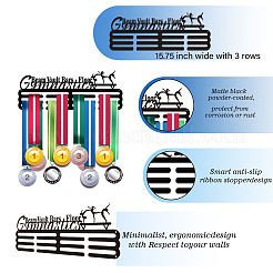 Mode Eisen Medaillenaufhänger Halter Display Wandregal&nbsp;ODIS-WH0021-062