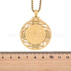 Religion 201 Edelstahl-Anhänger mit der Heiligen-Benedikt-Medaille&nbsp;SA-H003-03G