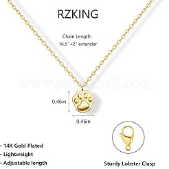 Латунные ожерелья с подвеской в виде отпечатка лапы для женщин&nbsp;FS-WGE406C-01